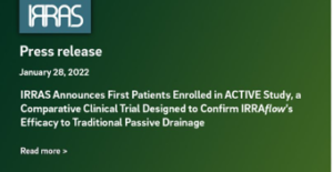 Press Release – IRRAS Announces First Patients Enrolled in ACTIVE Study thumb
